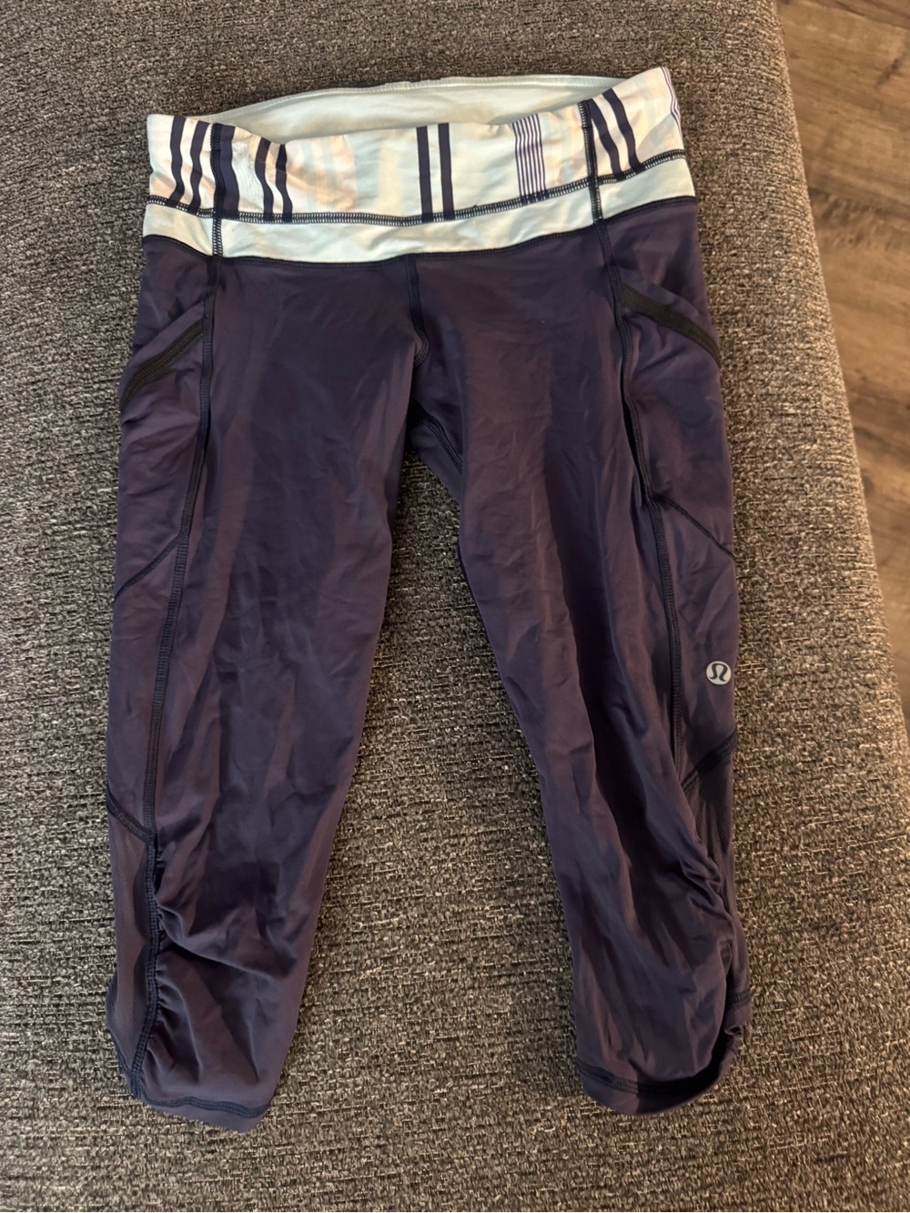 lululemon athletica Run A Marathon Crop Leggings with Striped Waistband